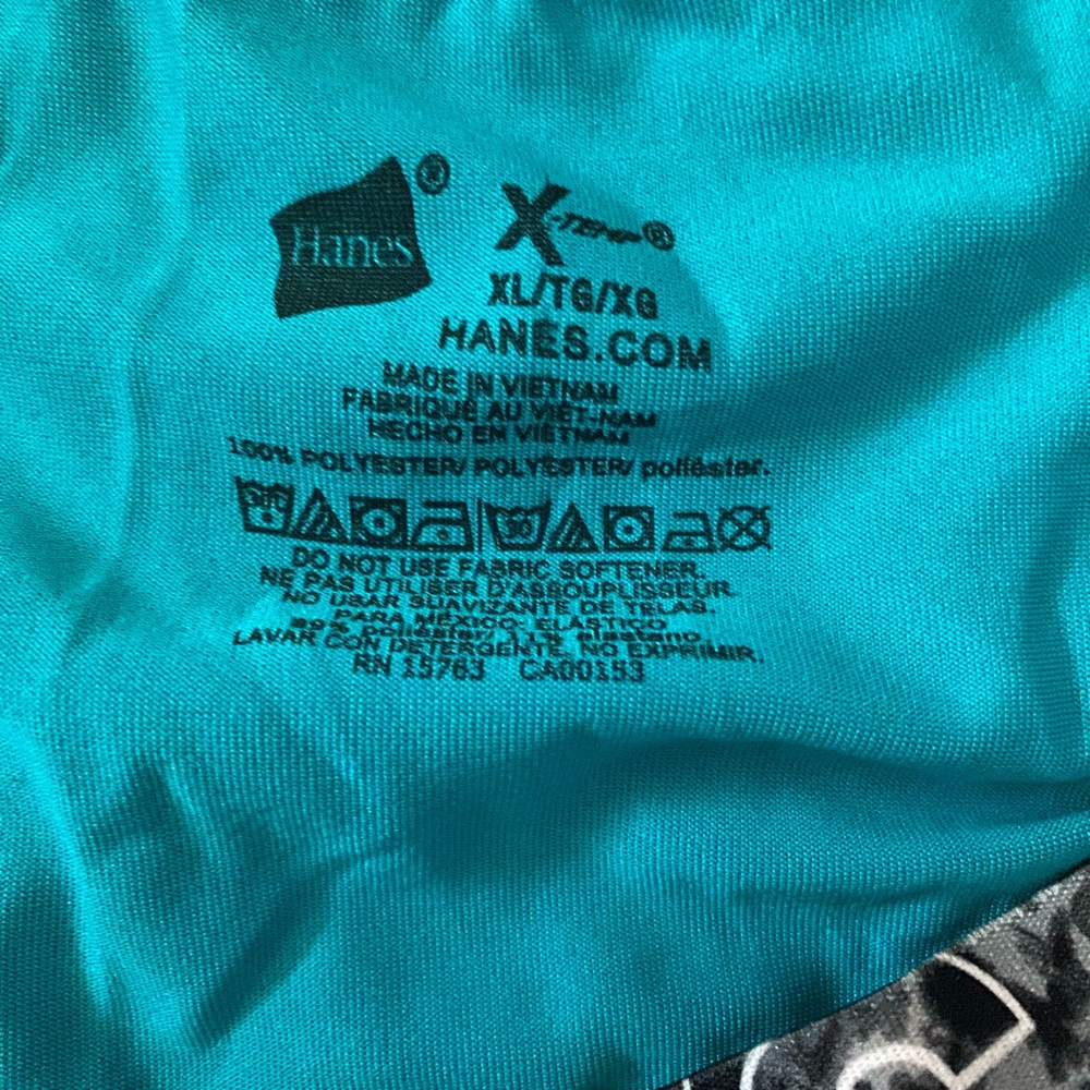 NWOT-Hanes Men's Vibrant Aqua/Teal Boxer Briefs - Picture 3 of 4